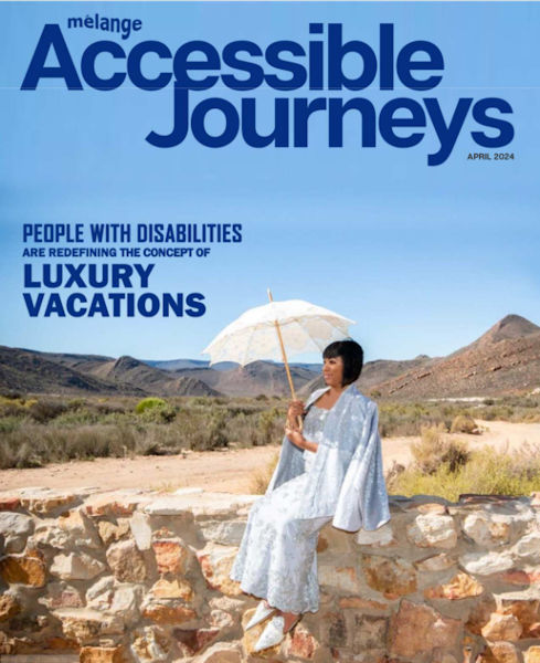 Front cover of Accessible Journeys from April 2024